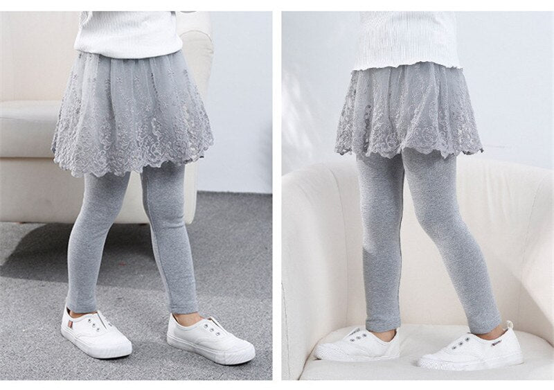 Legging de Cotton Infantil Com Saia - 3 a 7 anos