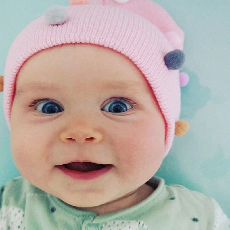 Touca Para Bebês Com Pompom