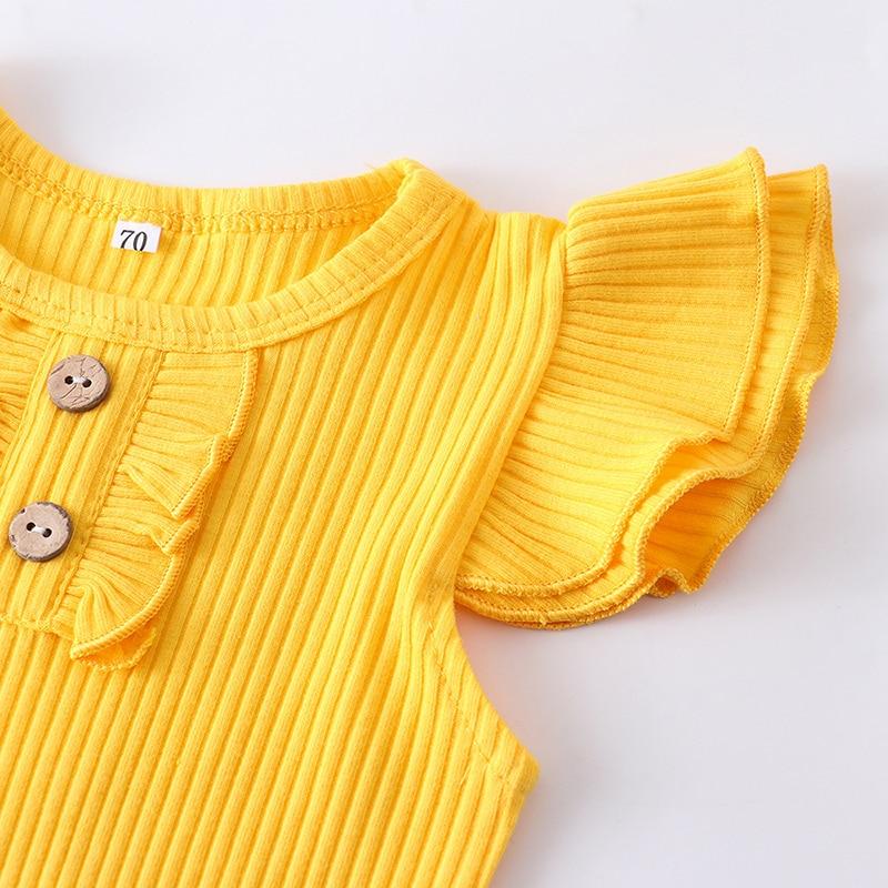Conjunto Para Meninas de 3 Meses a 2 Anos - 03 Peças