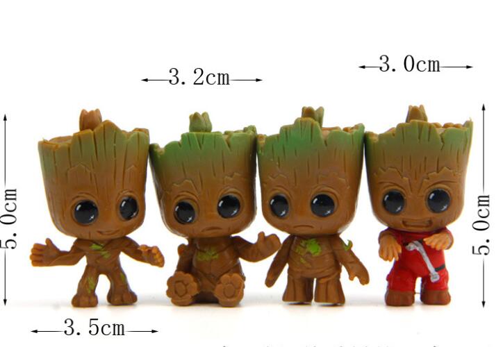 Pack com 4 Chaveiros do Groot