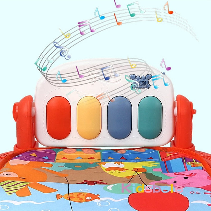 Tapete infantil com atividades musicais