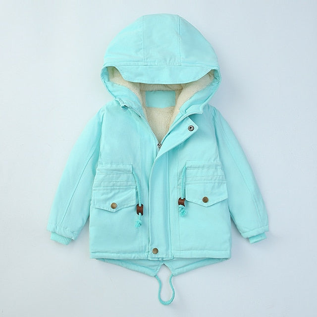 Jaqueta de inverno para meninos com capuz - 2 a 10 anos