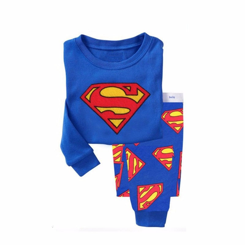 Pijama infantil de algodão (Batman, Homem-Aranha e Superman)