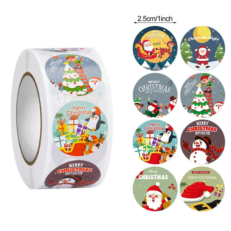 Adesivos Decorativos para Natal com 500 Unidades