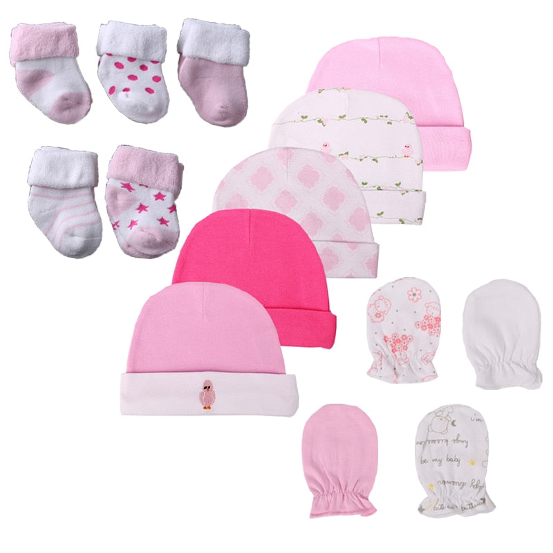 Conjunto de Gorro + Luvas + Meias (15 peças)