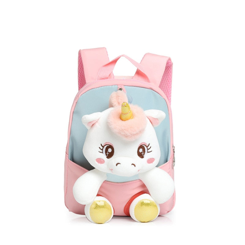 Mochila Escolar Infantil Animais de Pelúcia