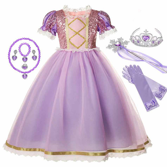 Vestido Rapunzel - 2 a 10 Anos