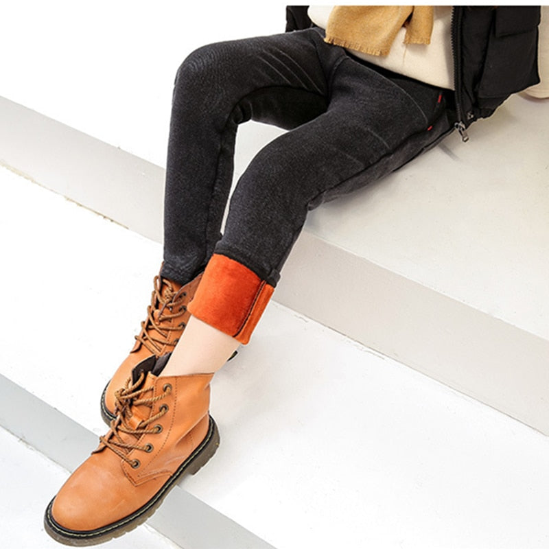 Calça legging de inverno para meninas - 4 a 13 anos