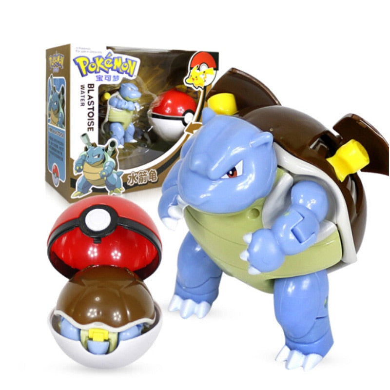 Pokemons Pokeballs Brinquedo de transformação do Pikachu, Charizard, Mewtwo, Blastoise, Venusaur ou Gyarados