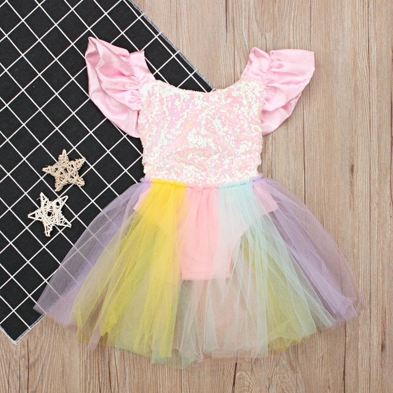 Vestido Unicórnio para meninas - 6 meses a 2 anos