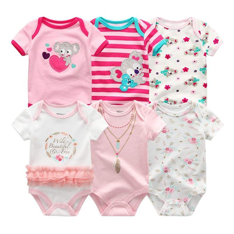 Conjunto de Bodies para Menina - 6 Unidades