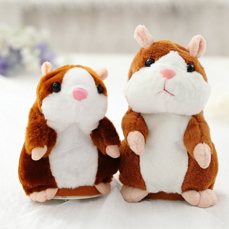 Hamster falante em pelúcia - 16 a 18 cm
