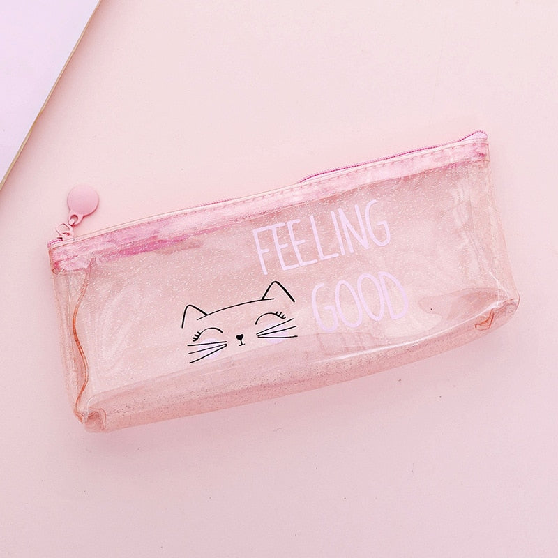 Estojo Rosa de Gatinhos para Meninas