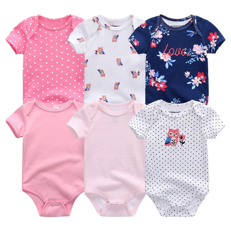 Conjunto de Bodies para Menina - 6 Unidades