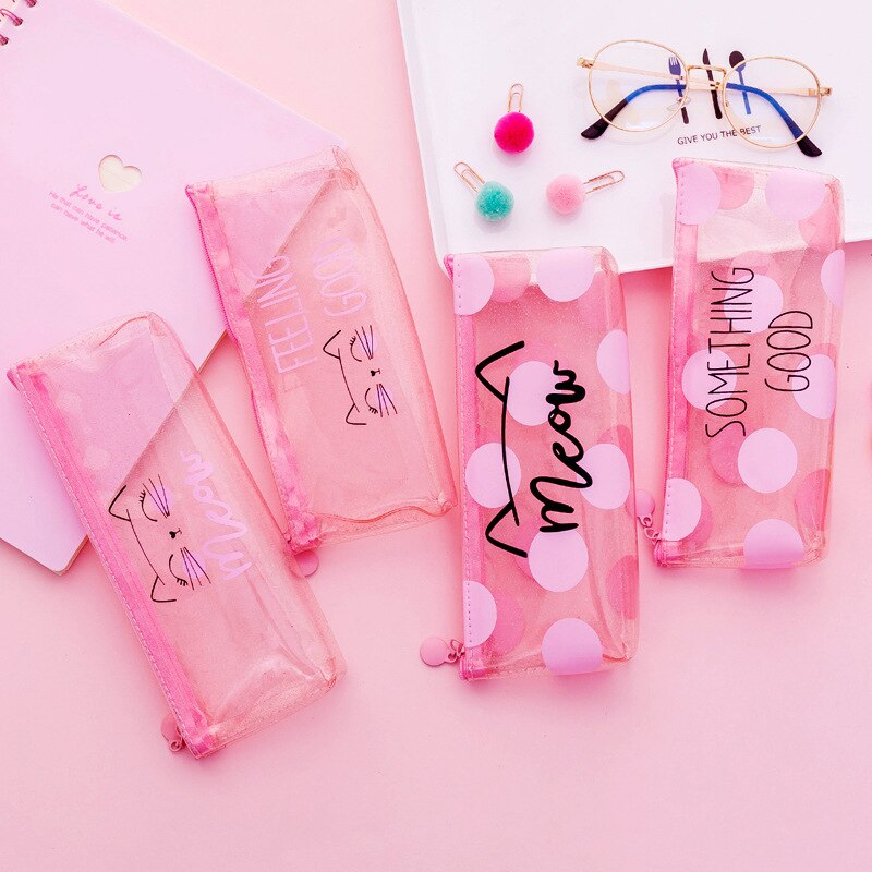 Estojo Rosa de Gatinhos para Meninas