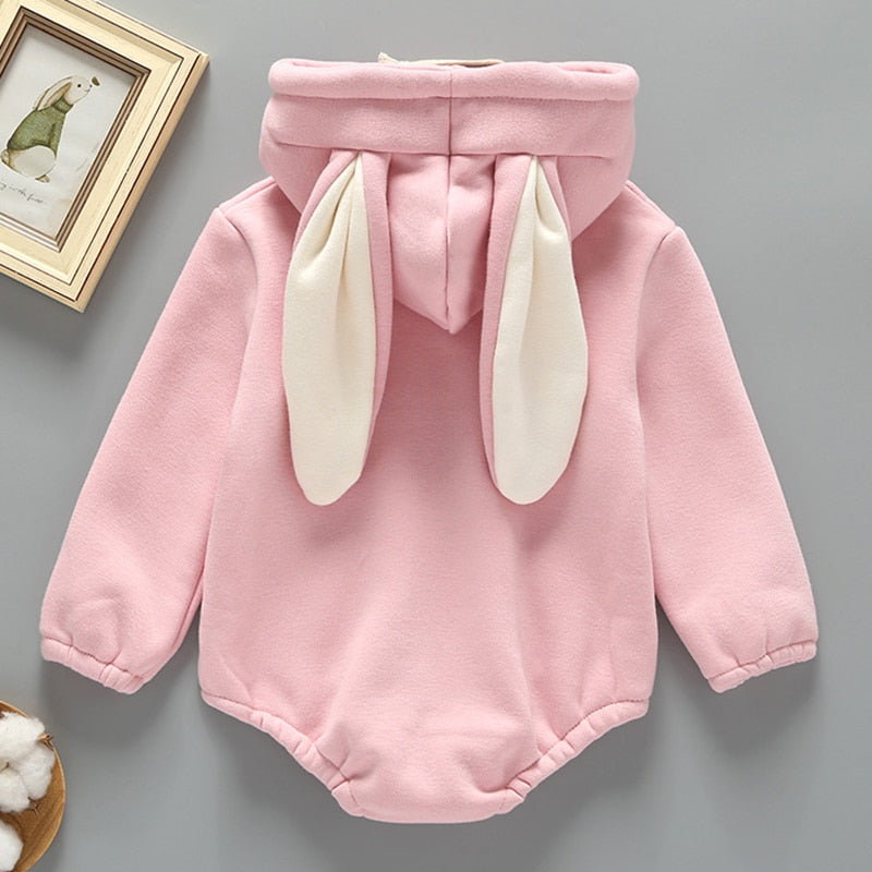 Body com Capuz de Coelhinho - 3 meses a 3 anos