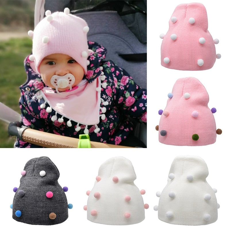 Touca Para Bebês Com Pompom