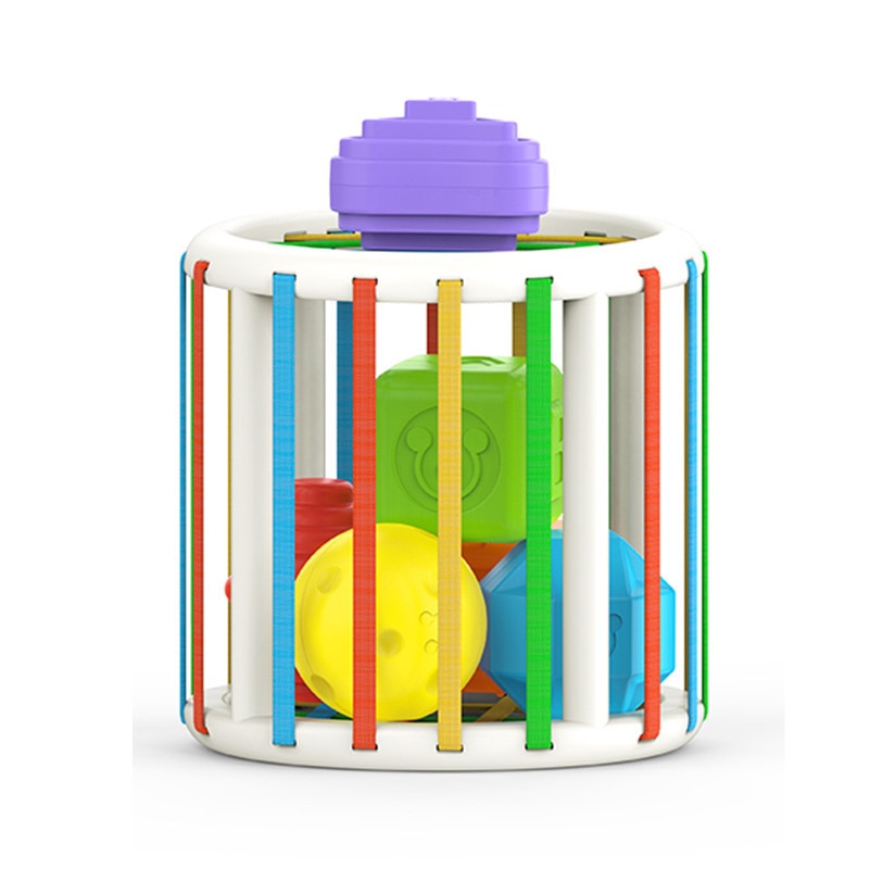 Brinquedo educativo para bebês, montessoriano, colorido