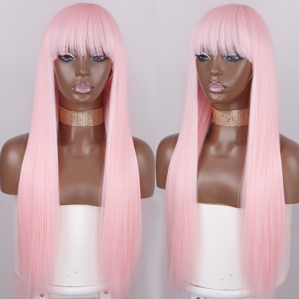 Peruca Feminina de Cabelo Sintético