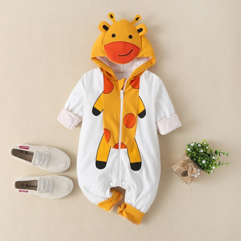 Macacão de Inverno Bichinhos Manga Longa - 3 a 18 meses