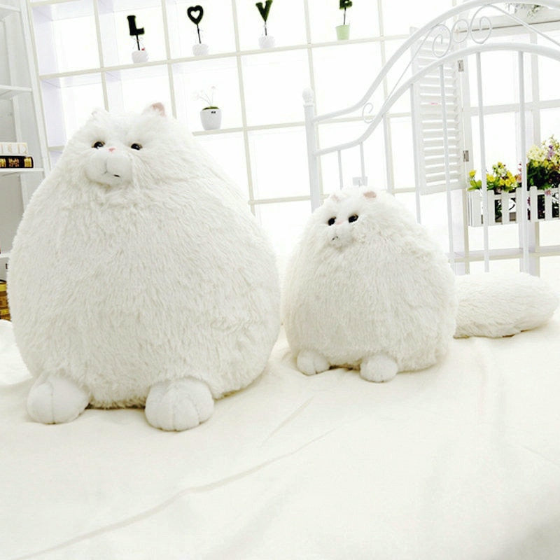 Gato Branco em Pelúcia - 35 a 50 cm