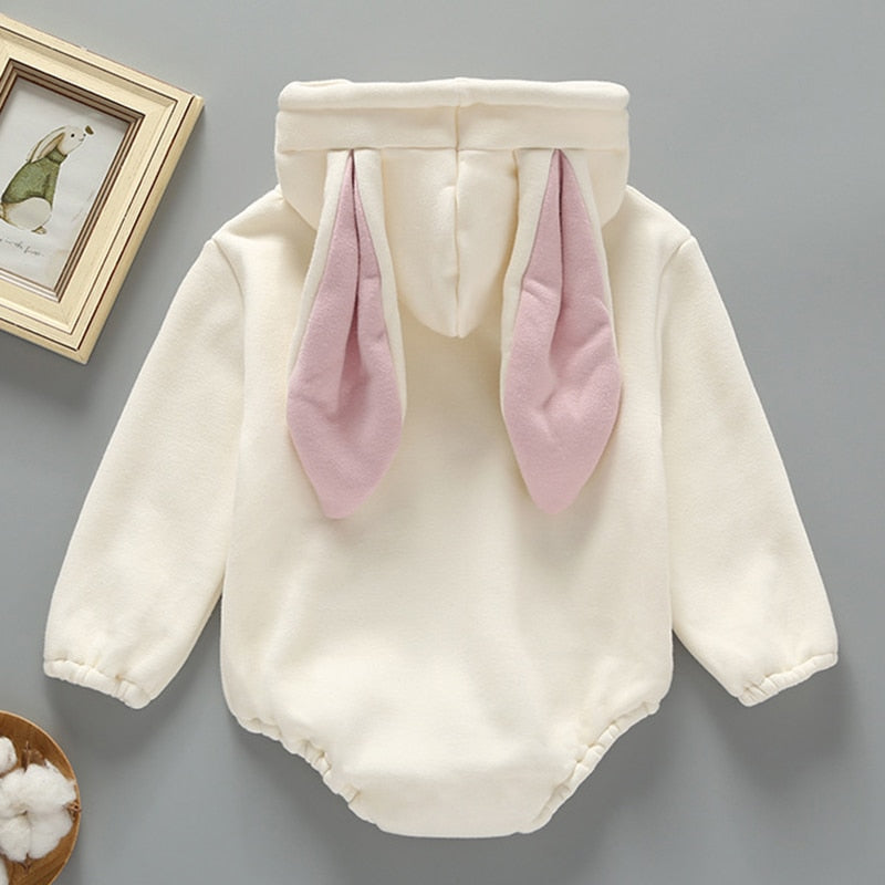 Body com Capuz de Coelhinho - 3 meses a 3 anos