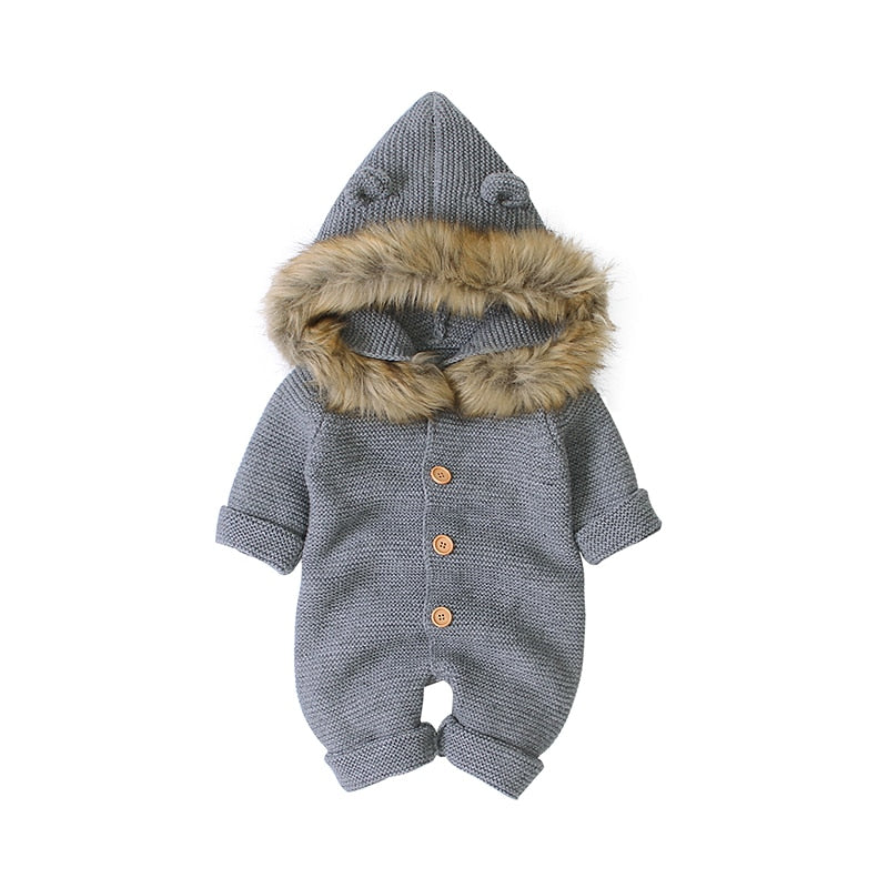 Macacão infantil de inverno com capuz 3 modelos - 3 a 24 meses