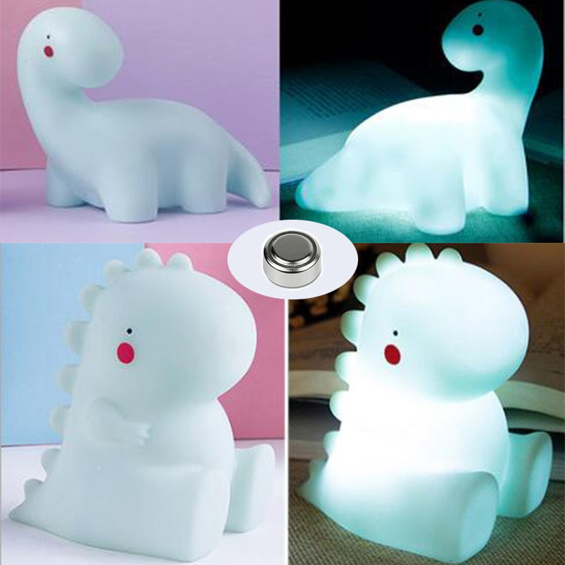 Luminária de Led Para Quarto de Bebês, em Formato de Unicórnio, Dinossauro e Ursinho