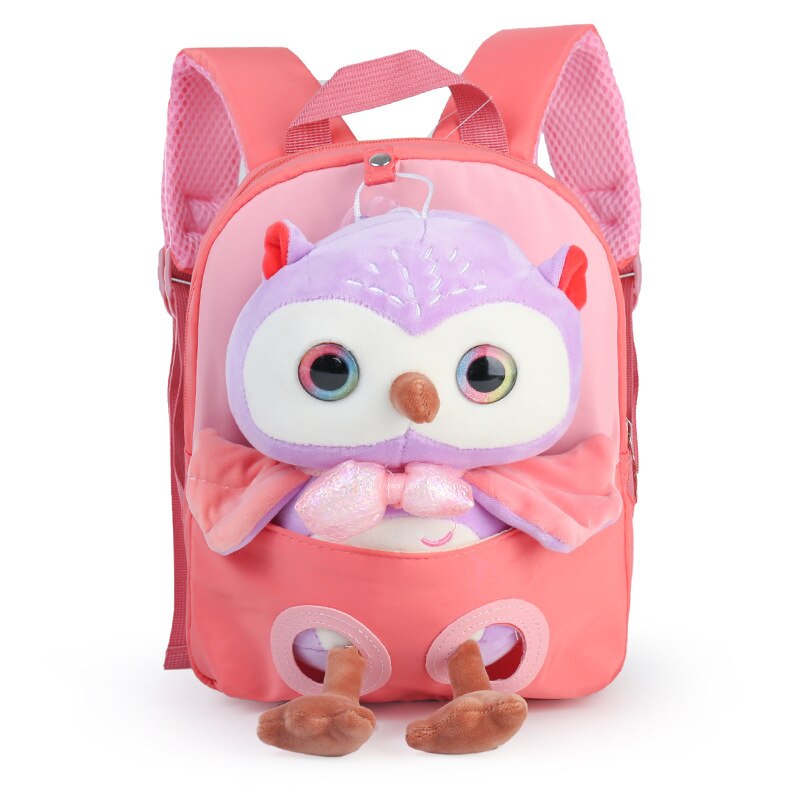 Mochila Escolar Infantil de Tigres e Corujas