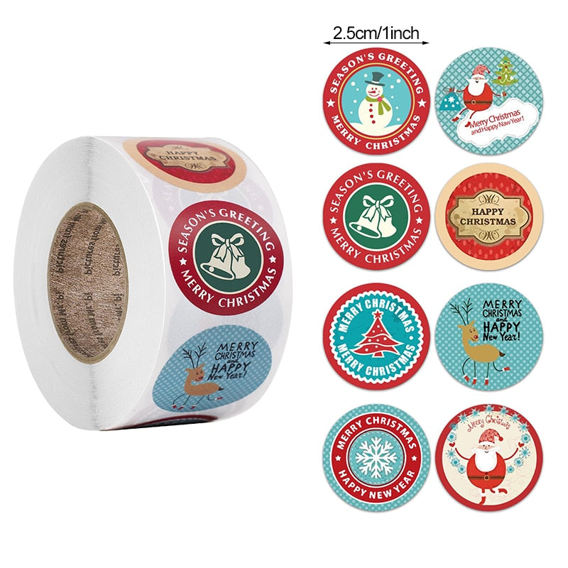 Adesivos Decorativos para Natal com 500 Unidades