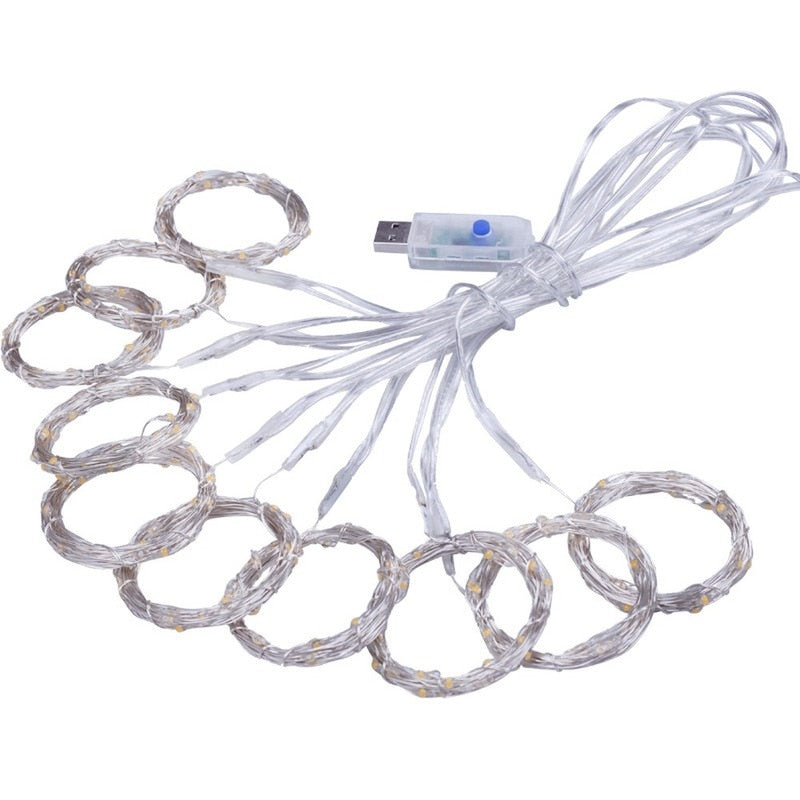 Cortina de Luz de LED para Decoração