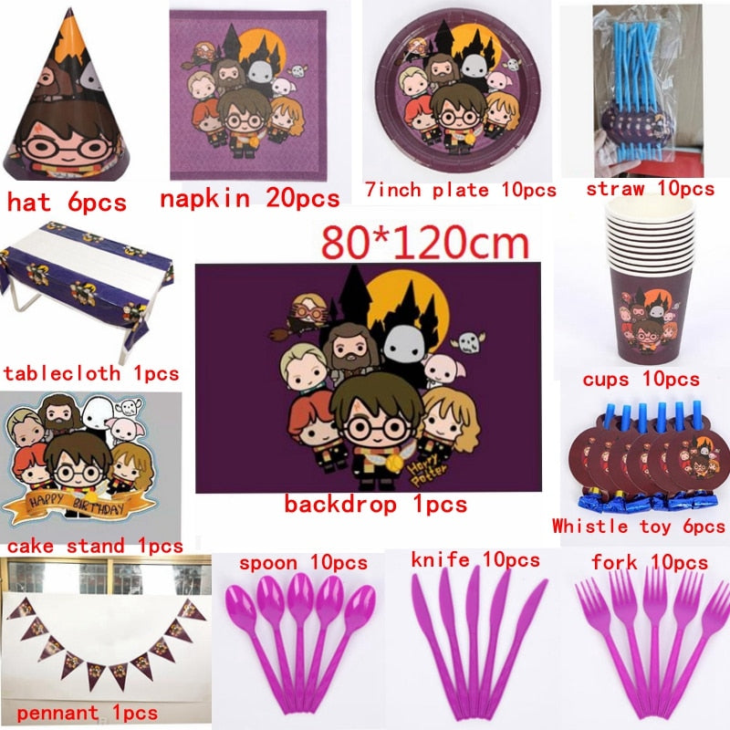 Itens de decoração de festa tema Harry Potter