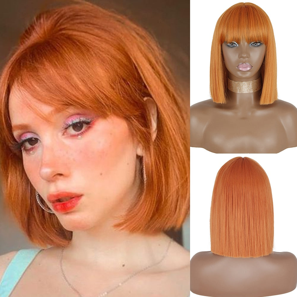 Peruca Feminina de Cabelo Sintético