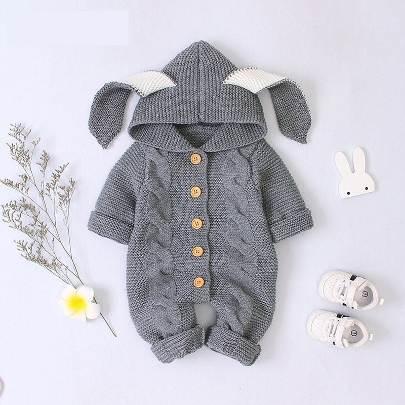 Macacão de Inverno Com Capuz Para Bebês - 3 a 24 meses