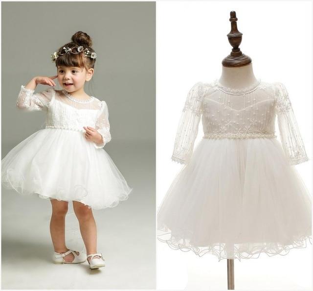 Vestido infantil para batizado ou eventos - 3 a 24 meses