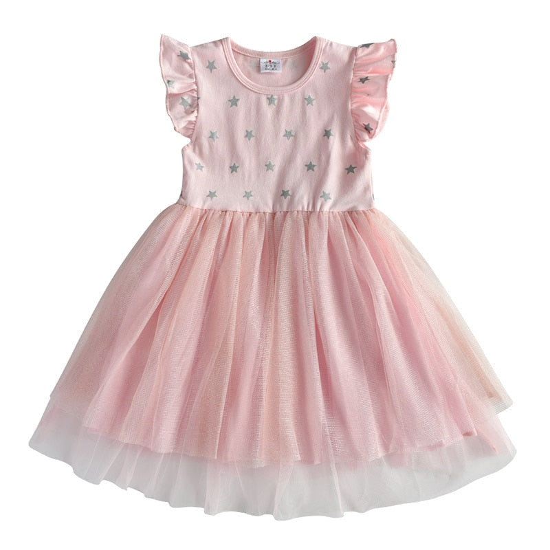 Vestidos Manga Curta Unicórnio - 3 a 8 anos