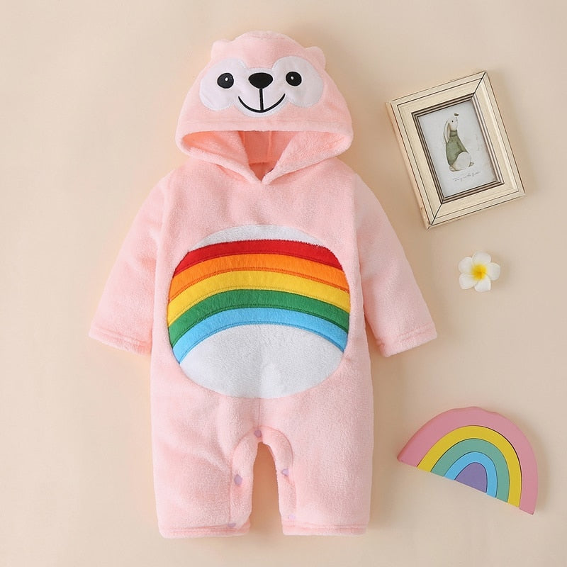 Macacão de Inverno Bichinhos Manga Longa - 3 a 18 meses