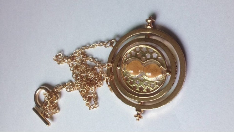 Colar e pulseira Harry Potter - Ampulheta, seis falange, varinhas mágicas etc