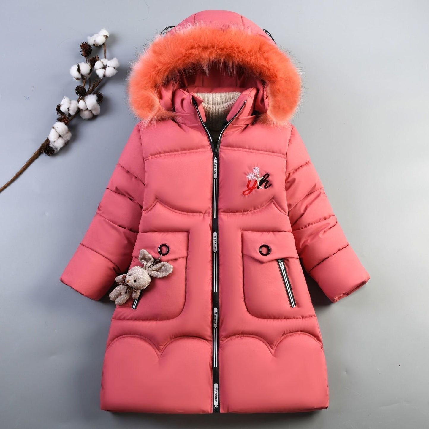 Casaco de inverno para meninas - 4 a 8 anos