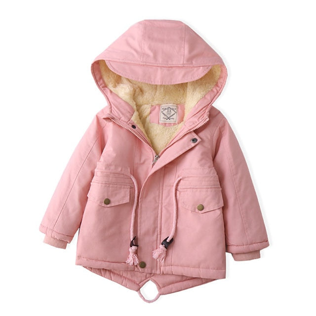 Jaqueta de inverno para meninos com capuz - 2 a 10 anos