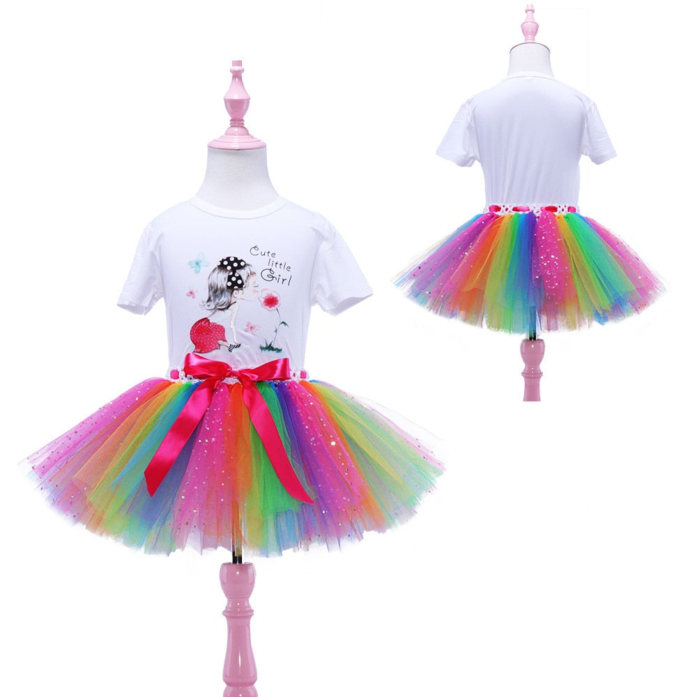 Fantasia Para Meninas Com Saia de Tutu - 2 a 8 Anos