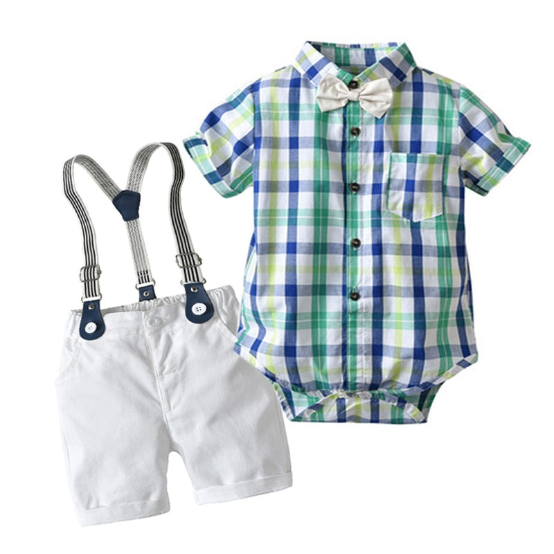 Conjunto de Body e Bermuda para Bebê de 3 Meses a 3 Anos