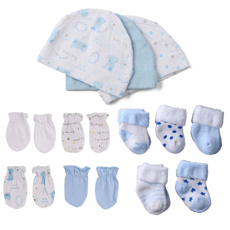 Conjunto de Gorro + Luvas + Meias (15 peças)