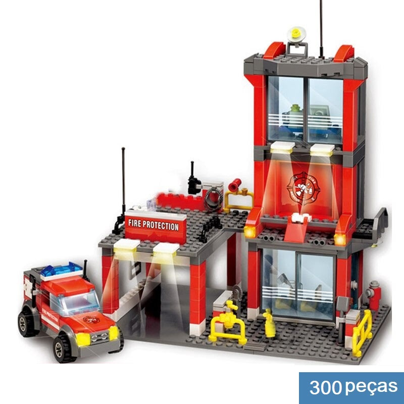 Caminhão de bombeiros, ambulância, helicóptero e muito mais