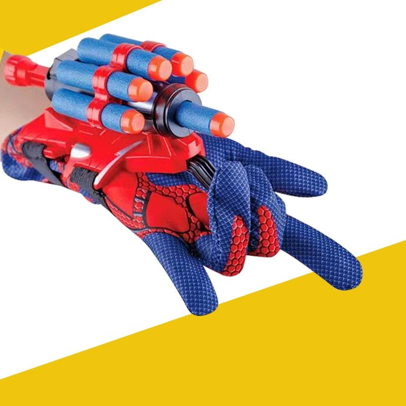Brinquedo para crianças com lançador de balas do Homem Aranha