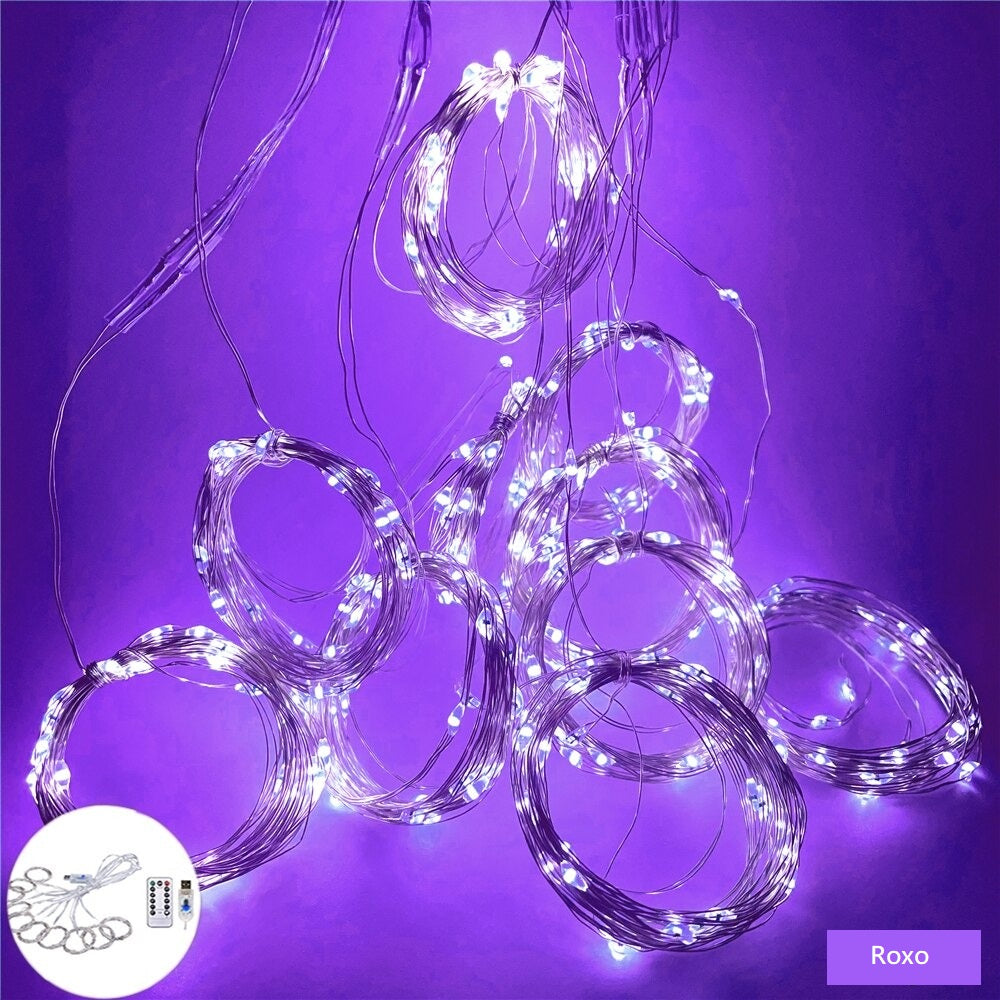 Cortina de Luz de LED para Decoração