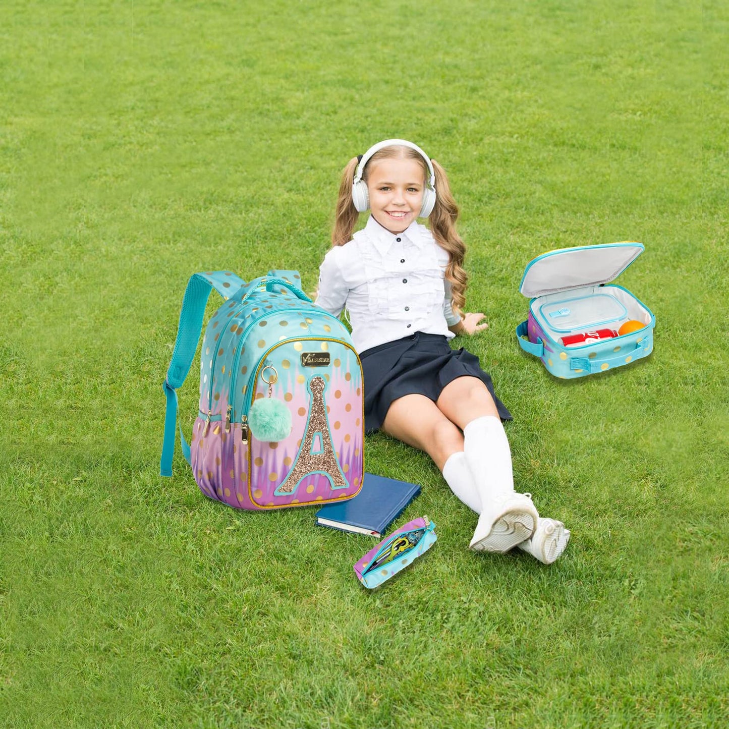 Kit Mochila Escolar Infantil Paris