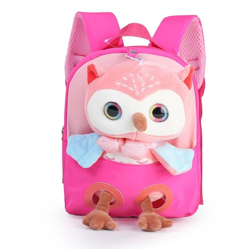 Mochila Escolar Infantil Animais de Pelúcia