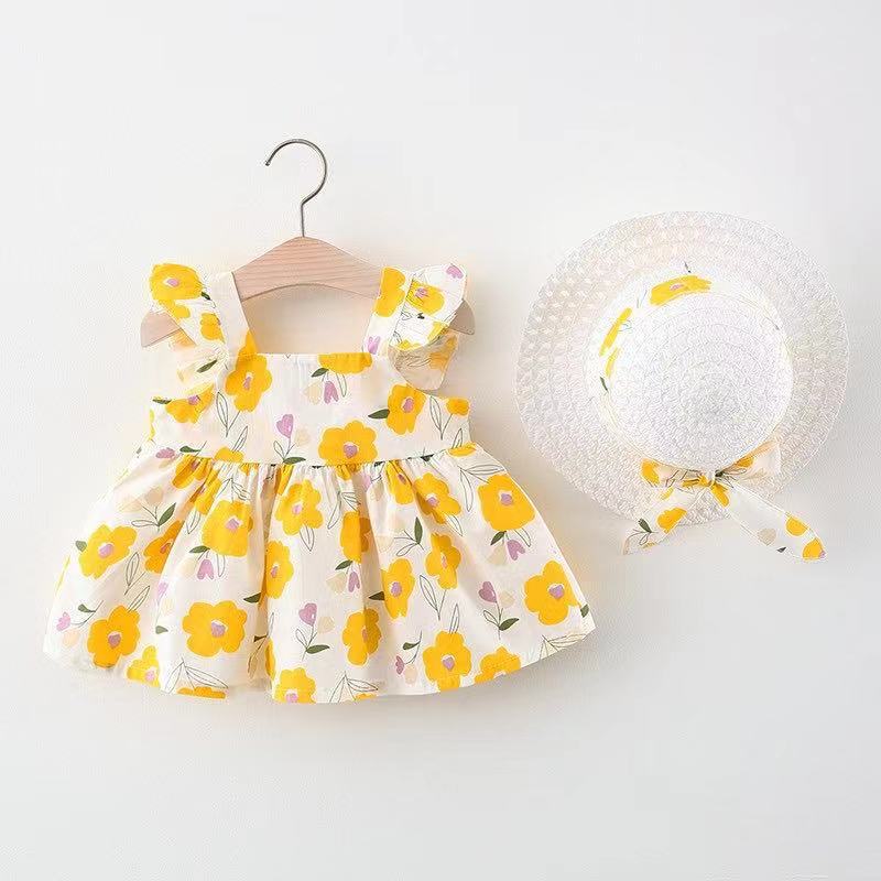 Vestido Florido Colorido - 6 meses a 3 anos