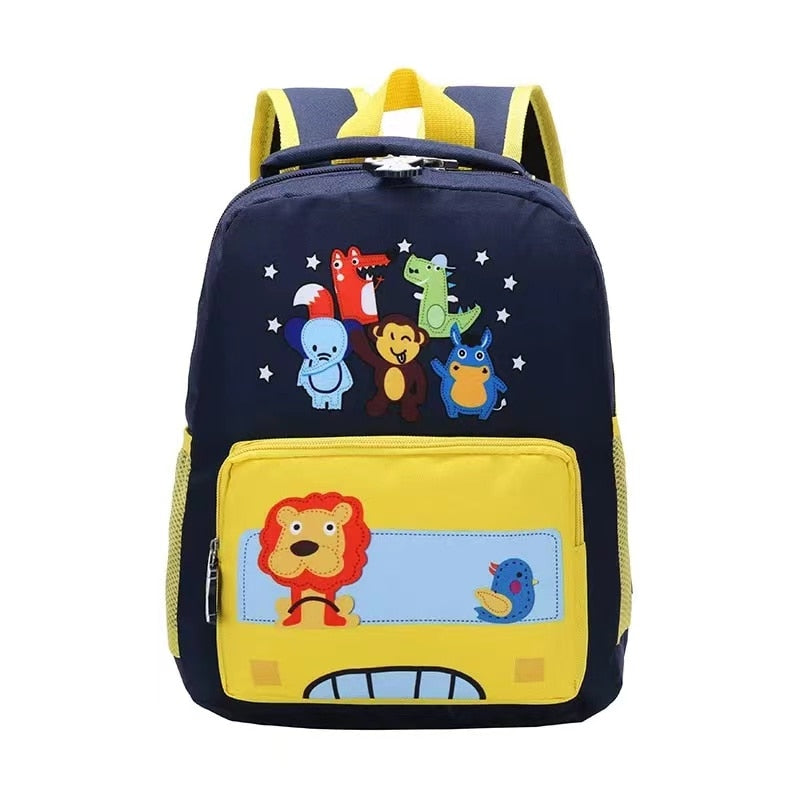 Mochila Escolar Infantil de Carros e Animais